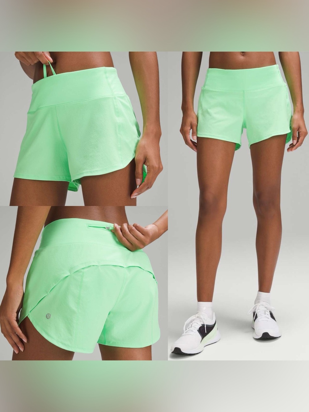 Lululemon Speed Up Mid-Rise Lined Short 4" in Pistachio, Size 8 - Like New!